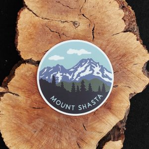 Mount Shasta Round Vinyl Sticker