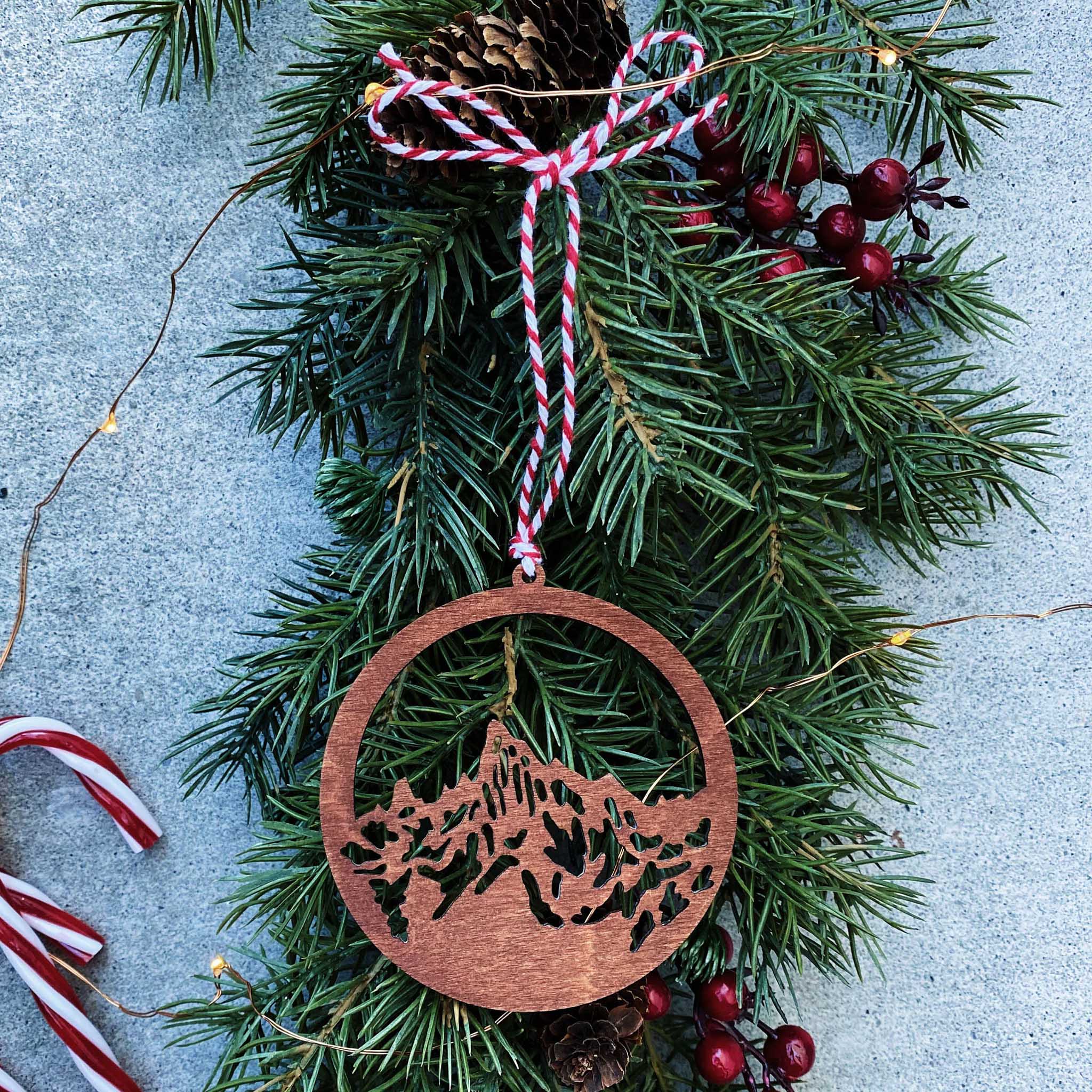 Sawtooth Mountains Cutout Ornament - Image 2